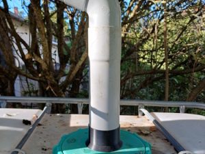 Support tube PVC cuve 1M3