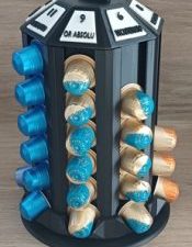 Porte-capsules rotatif pour dosette café aluminium